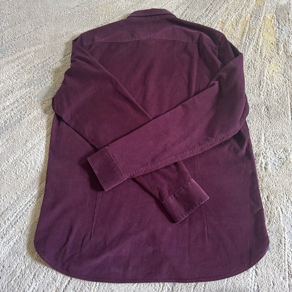 Ted Baker corduroy shirt  Burgandy Maroon Button Down Shirt Size 5 / XL - Picture 6 of 7